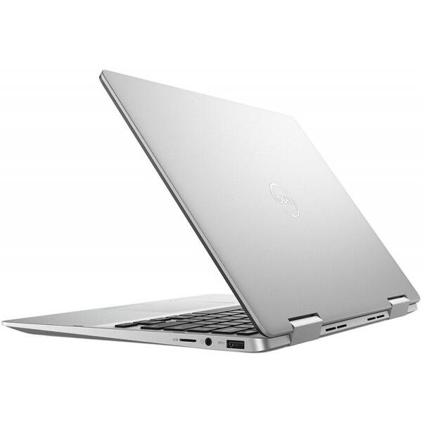 Laptop 2 in 1 Dell Inspiron 7386, 13.3 inch FHD IPS Touch, Intel Core i5-8265U, 8GB DDR4, 256GB SSD, GMA UHD 620, Win 10 Home, Silver