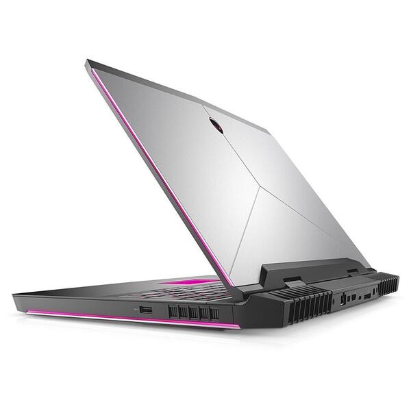 Laptop Gaming Dell Alienware 17 R4, 15.6 inch FHD 120Hz IPS G-Sync, Intel Core i9-8950HK, 16GB DDR4, 1TB 7200 RPM + 256GB SSD, GeForce GTX 1080 8GB, Win 10 Pro, Silver