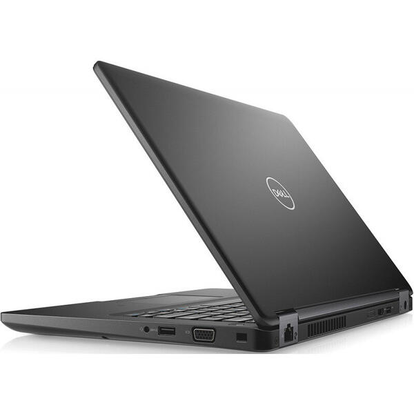 Laptop Dell Latitude 5490, 14 inch FHD, Intel Core i5-8250U, 16GB DDR4, 256GB SSD, GMA UHD 620, Linux, Black