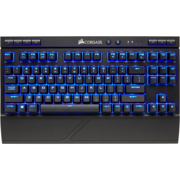 Tastatura Gaming Corsair K63 Wireless Blue LED, Mecanica, Cherry MX Red