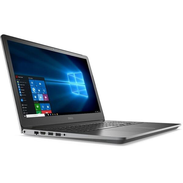 Laptop Dell Vostro 5568, 15.6 inch FHD, Intel Core i5-7200U, 8GB DDR4, 256GB SSD, GeForce 940MX 2GB, FingerPrint Reader, Win 10 Pro, Gray