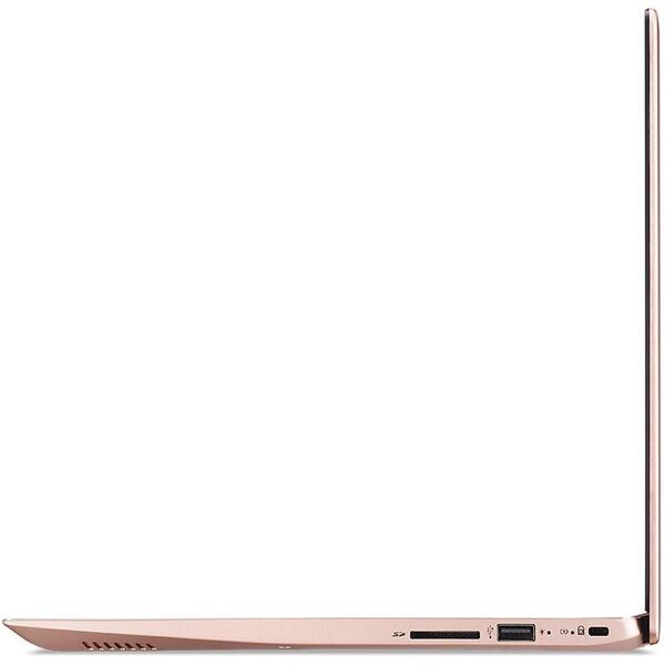 Laptop Acer Swift 3 SF314-52, 14 inch FHD IPS, Intel Core i5-7200U, 8GB DDR4, 512GB SSD, GMA HD 620, Linux, Salmon Pink