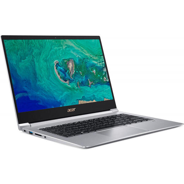 Laptop Acer Swift 3 SF314-55, 14 inch FHD IPS, Intel Core i5-8265U, 8GB DDR4, 256GB SSD, GMA HD 620, Linux, Silver