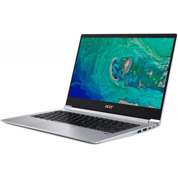 Laptop Acer Swift 3 SF314-55, 14 inch FHD IPS, Intel Core i5-8265U, 8GB DDR4, 256GB SSD, GMA HD 620, Linux, Silver