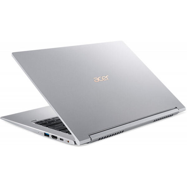 Laptop Acer Swift 3 SF314-55G, 14 inch FHD IPS, Intel Core i5-8265U, 8GB DDR4, 256GB SSD, GeForce MX150 2GB, Linux, Silver