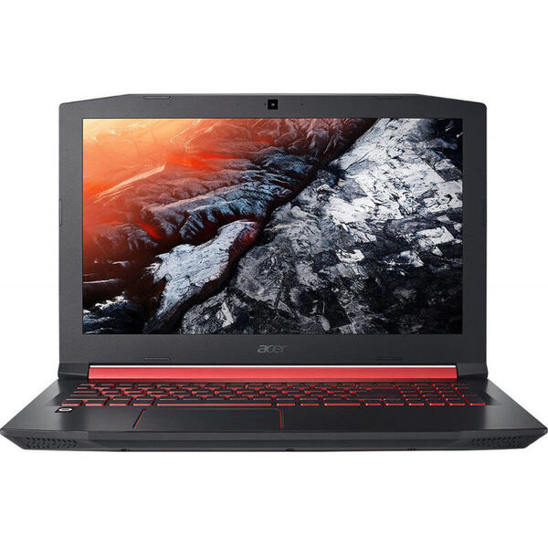 Laptop Gaming Acer Nitro 5 AN515-52, 15.6 inch FHD IPS, Intel Core i7-8750H, 8GB DDR4, 1TB HDD + 256GB SSD, GeForce GTX 1050 Ti 6GB, Linux, Black