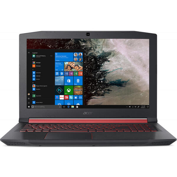 Laptop Gaming Acer Nitro 5 AN515-52, 15.6 inch FHD IPS, Intel Core i7-8750H, 16GB DDR4, 256GB SSD, GeForce GTX 1050 Ti 6GB, Linux, Black