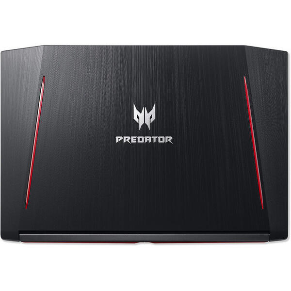 Laptop Gaming Acer Predator Helios 300 PH317-52, 17.3 inch FHD IPS, Intel Core i7-8750H, 8GB DDR4, 256GB SSD, GeForce GTX 1060 6GB, Linux, Black