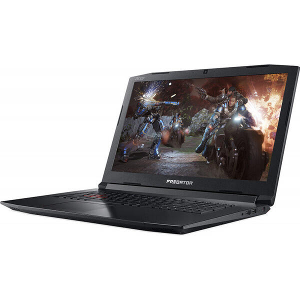 Laptop Gaming Acer Predator Helios 300 PH317-52, 17.3 inch FHD IPS, Intel Core i7-8750H, 8GB DDR4, 256GB SSD, GeForce GTX 1060 6GB, Linux, Black