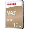 Hard Disk Toshiba N300 12TB SATA 3 7200 Rpm, 256MB, Recomandat pentru NAS