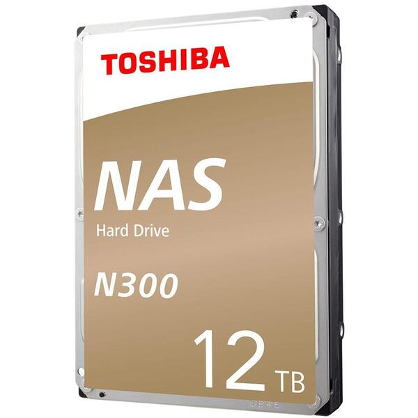 Hard Disk Toshiba N300 12TB SATA 3 7200 Rpm, 256MB, Recomandat pentru NAS
