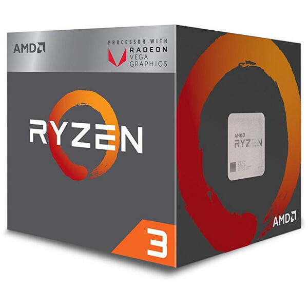 Procesor AMD Ryzen 3 Pro 2200G Raven Ridge, 3.5GHz, 6MB, 65W, Socket AM4, Wraith Max, Box