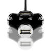 Hub USB AXAGON HUE-X3B 4x USB2.0 TRINITY Black