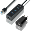 Hub USB AXAGON HUE-S2BP, 4x USB3.0 Charging + AC Adapter