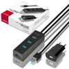 Hub USB AXAGON HUE-S2BP, 4x USB3.0 Charging + AC Adapter
