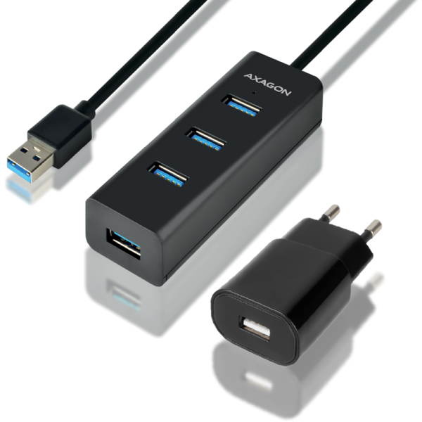 Hub USB AXAGON HUE-S2BP, 4x USB3.0 Charging + AC Adapter