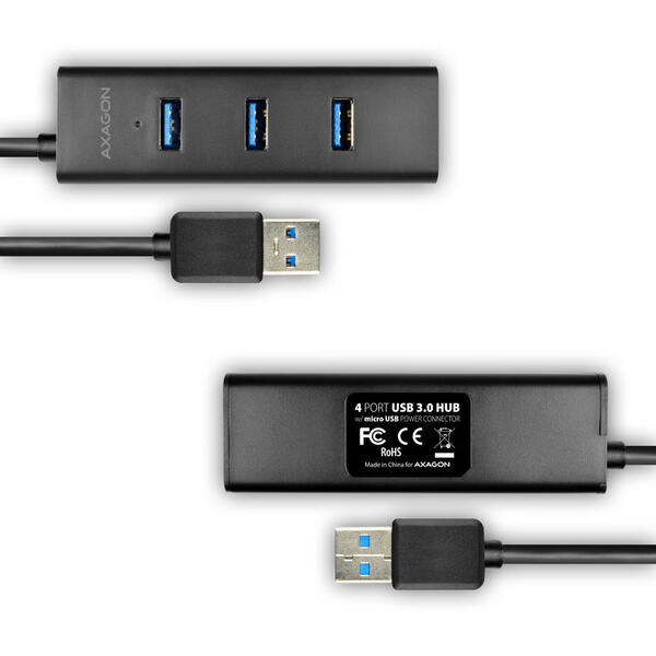 Hub USB AXAGON HUE-S2B, 4x USB3.0 Charging Hub + MicroUSB Charging Connector