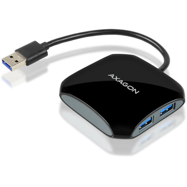 Hub USB AXAGON HUE-S1B, 4x USB3.0 QUATTRO Black