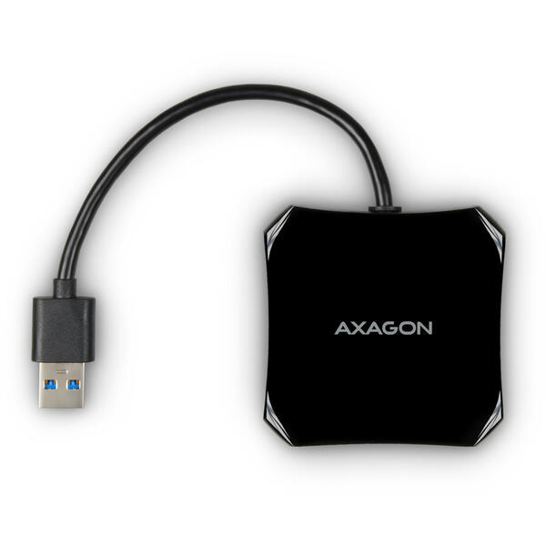 Hub USB AXAGON HUE-S1B, 4x USB3.0 QUATTRO Black