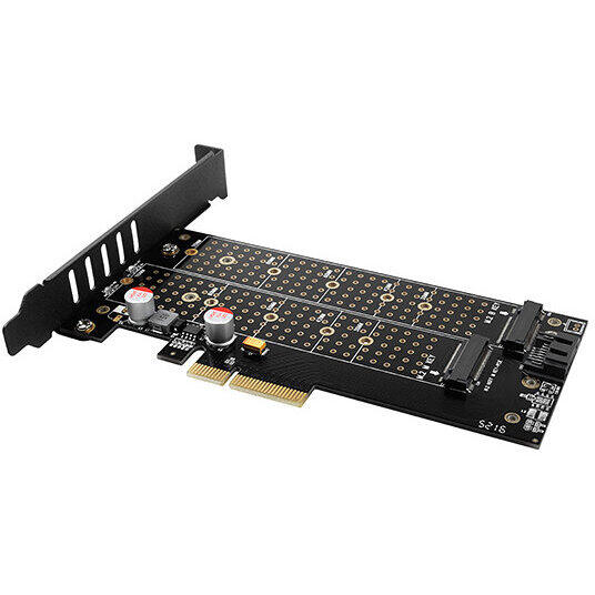 Adaptor SSD/HDD AXAGON PCI-E 3.0 4x la Dual M.2 SSD (NVMe + SATA)