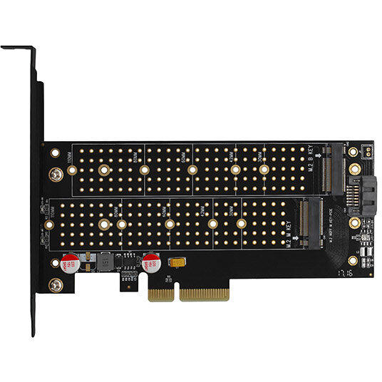 Adaptor SSD/HDD AXAGON PCI-E 3.0 4x la Dual M.2 SSD (NVMe + SATA)