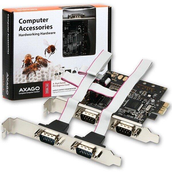 Adaptor AXAGON PCEA-S4, PCI-Express Adapter la 4x Serial Port