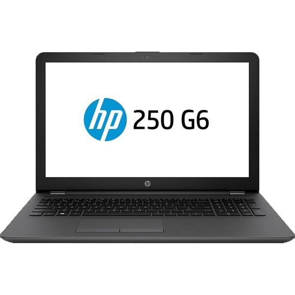 Laptop HP 250 G6, 15.6" FHD, Core i5-7200U 2.5GHz, 8GB DDR4, 256GB SSD, Radeon 520 2GB, Windows 10 Pro, Dark Ash Silver