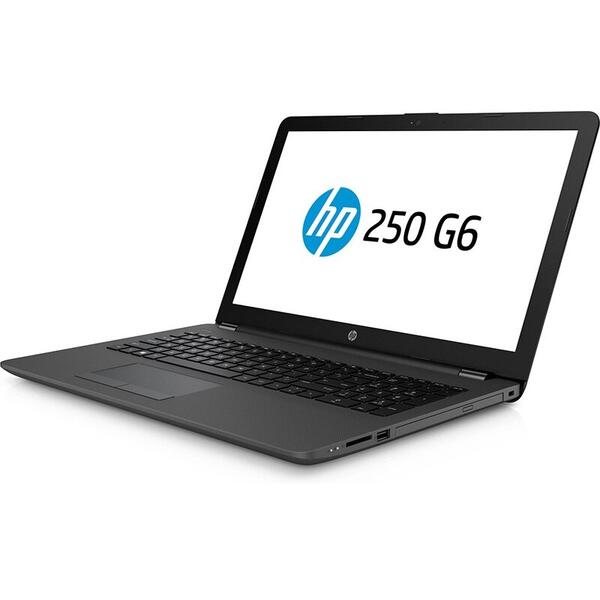 Laptop HP 250 G6, 15.6" FHD, Core i5-7200U 2.5GHz, 8GB DDR4, 256GB SSD, Radeon 520 2GB, Windows 10 Pro, Dark Ash Silver