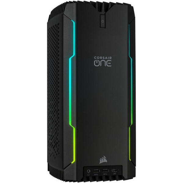 Sistem Brand Corsair ONE i160, Intel Core i9-9900K 3.6GHz, 32GB DDR4, 480GB SSD + 2TB HDD, GeForce RTX 2080 Ti 11GB, Win 10 Home, Negru