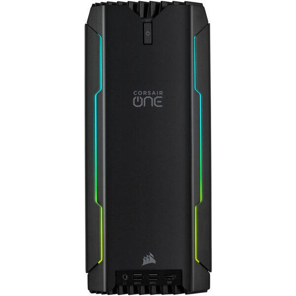 Sistem Brand Corsair ONE i160, Intel Core i9-9900K 3.6GHz, 32GB DDR4, 480GB SSD + 2TB HDD, GeForce RTX 2080 Ti 11GB, Win 10 Home, Negru