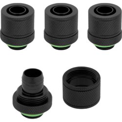 Hydro X Series XF Compression 10/13mm (3/8" / 1/2") ID/OD Fittings Four Pack Black