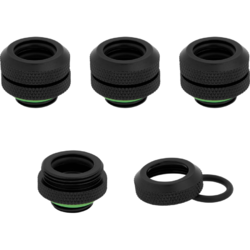 Hydro X Series XF Hardline 12mm OD Fittings Four Pack Black