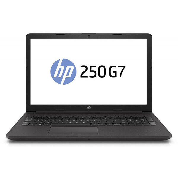 Laptop HP 250 G7,15.6 inch FHD, Intel Core i3-7020U, 8GB DDR4, 256GB SSD, GMA UHD 620, Win 10 Pro, Dark Ash Silver