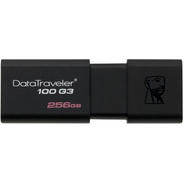 Memorie USB Kingston DataTraveler 100 G3 256GB USB 3.0 Black