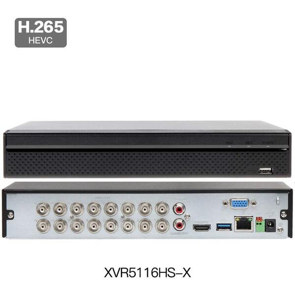 NVR DAHUA XVR 16 Canale IP, 6 MP, 96 Mbps, HDMI, VGA, 2 USB, 1 port SATA pana la 10TB
