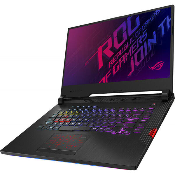 Laptop Asus ROG Strix Hero III G531GW, 15.6 inch FHD 240Hz 3ms, Intel Core i7-9750H, 8GB DDR4, 512GB SSD, GeForce RTX 2060 6GB, No OS, Black