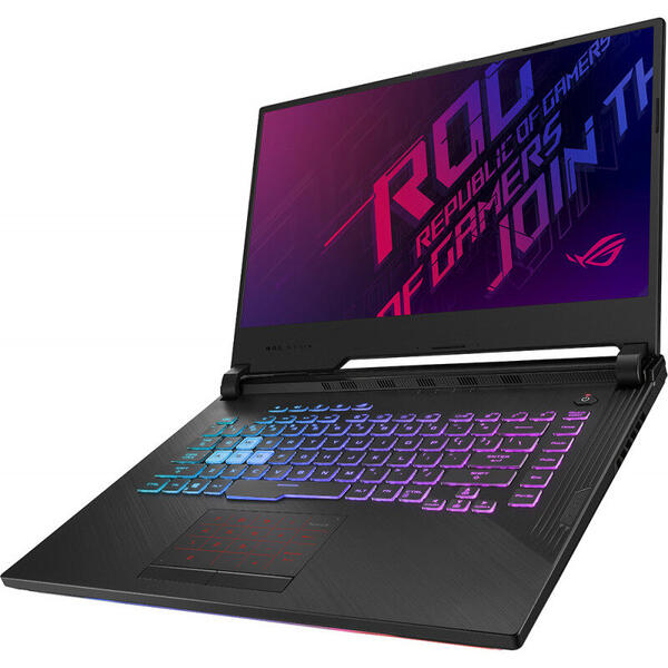 Laptop Asus ROG Strix G G531GT, 15.6 inch FHD 120Hz, Intel Core i7-9750H, 8GB DDR4, 512GB SSD, GeForce GTX 1650 4GB, No OS, Black