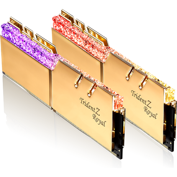 Memorie G.Skill Trident Z Royal RGB DDR4 16GB (2x8GB) 3000MHz CL16 1.35V, Kit Dual Channel Gold