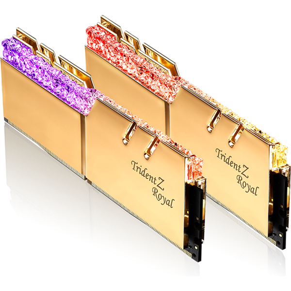 Memorie G.Skill Trident Z Royal RGB DDR4 16GB (2x8GB) 3200MHz CL16 1.35V, Kit Dual Channel Gold