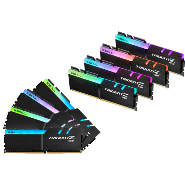 Memorie G.Skill Trident Z RGB DDR4 64GB (8x8GB) 3000MHz CL14 1.35V, Kit x 8