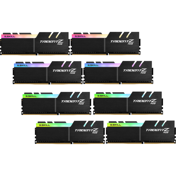 Memorie G.Skill Trident Z RGB DDR4 64GB (8x8GB) 4000MHz CL18 1.35V, Kit x 8