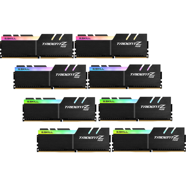 Memorie G.Skill Trident Z RGB DDR4 128GB (8x16GB) 3000MHz CL14 1.35V, Kit x 8