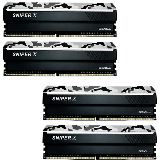 Memorie G.Skill Sniper X 32GB (4x8GB) DDR4 3200MHz, CL16, 1.35V, Kit Dual Channel