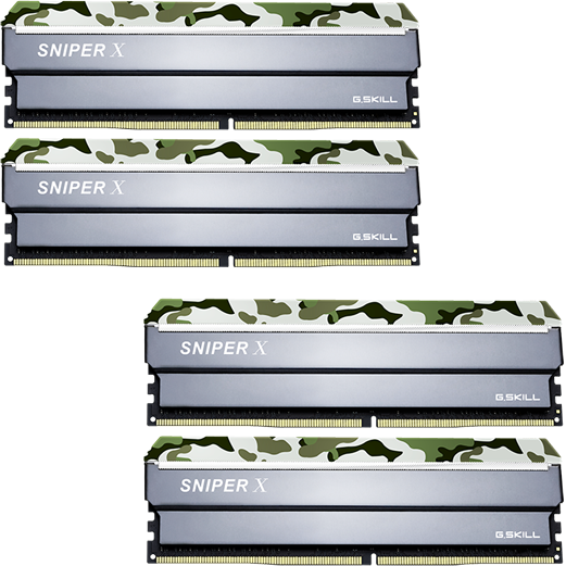 Memorie G.Skill Sniper X 32GB (4x8GB) DDR4 3000MHz, CL16, 1.35V, Kit Quad Channel