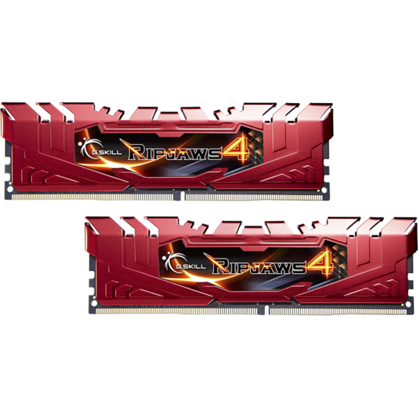 Memorie G.Skill Ripjaws 4 16GB (4x4GB) DDR4 2400MHz, CL15, 1.20V, Kit Quad Channel, Red