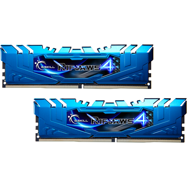 Memorie G.Skill Ripjaws 4 32GB (4x8GB) DDR4 2666MHz, CL16, 1.20V, Kit Quad Channel, Blue