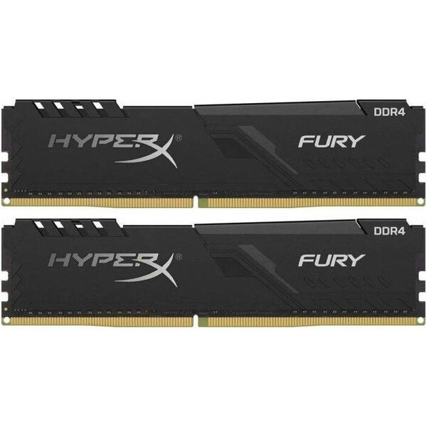 Memorie Kingston HyperX Fury Black 16GB DDR4 2666MHz CL16 Kit Dual Channel