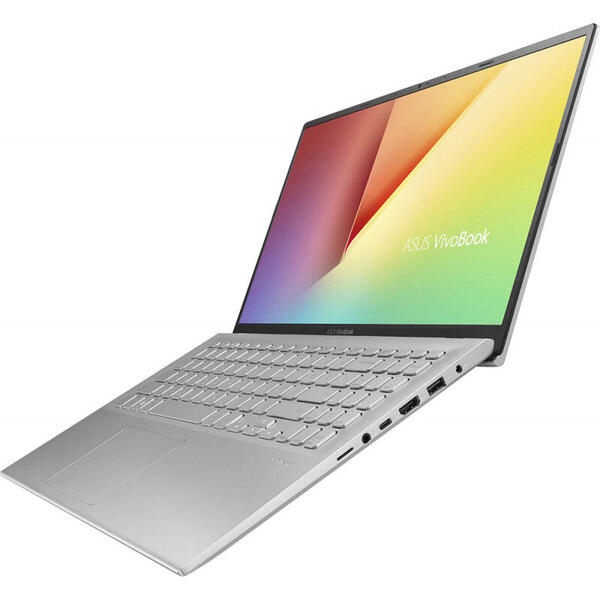 Laptop Asus VivoBook 15 X512FA, 15.6 inch FHD, Intel Core i3-8145U, 4GB DDR4, 256GB SSD, GMA UHD 620, No OS, Transparent Silver