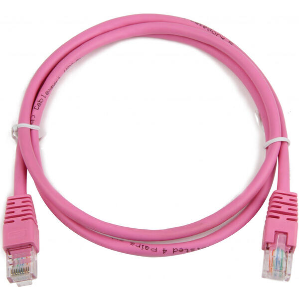 Patch Cord Gembird RJ45, cat.5e, UTP, 0.5m, Pink