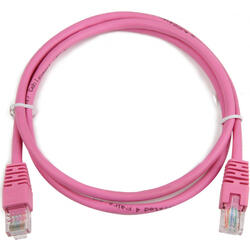 RJ45, cat.5e, UTP, 0.5m, Pink